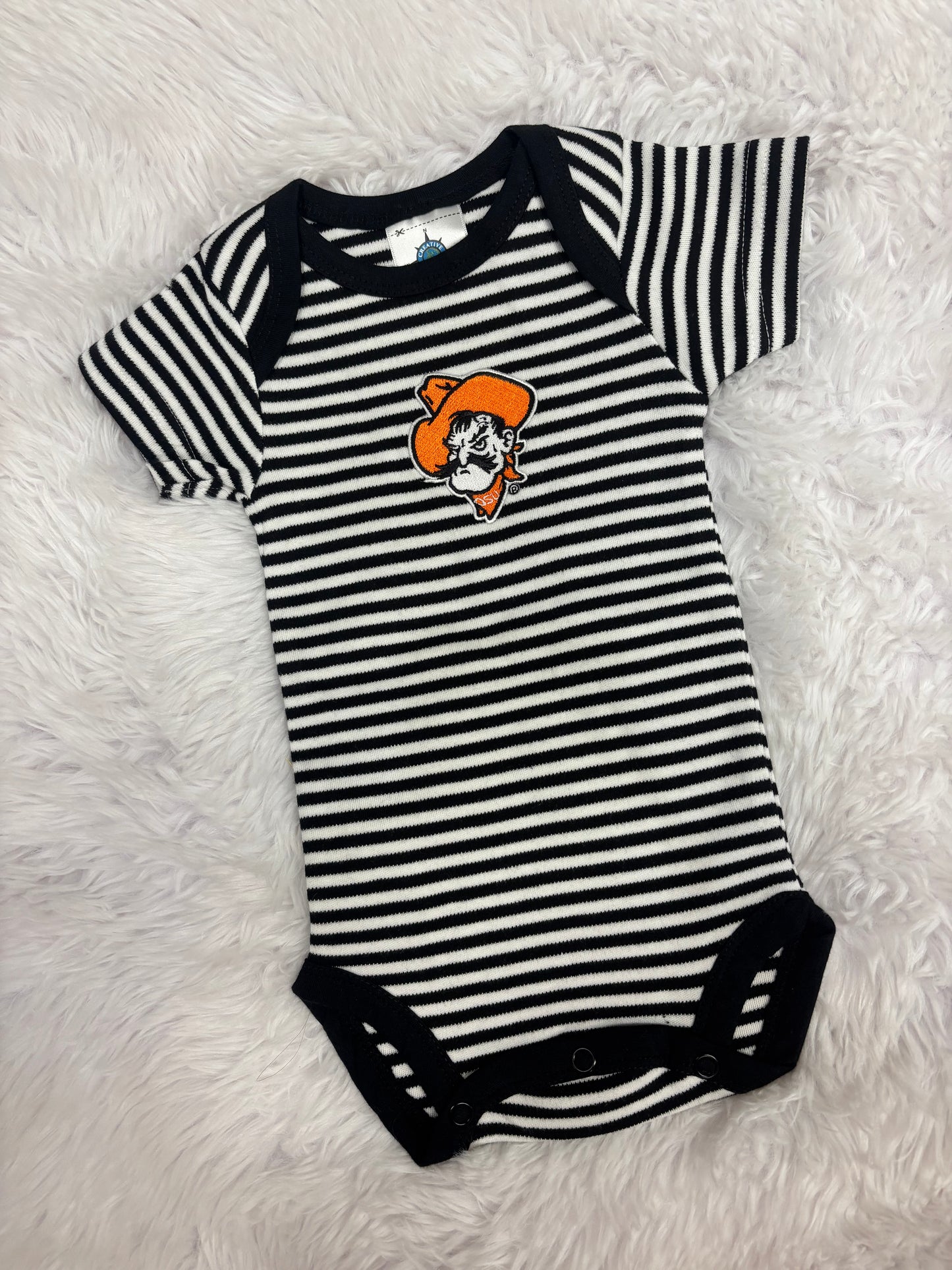 Pistol Pete Bodysuit - Black/White Stripe