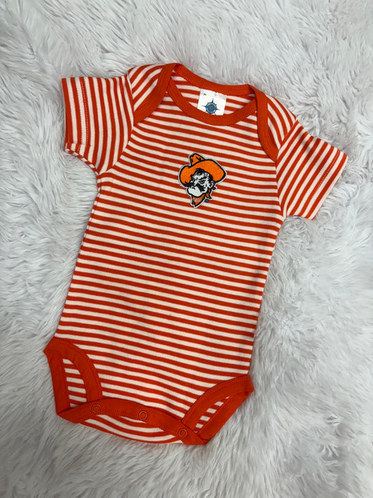 Pistol Pete Bodysuit - Orange Stripe