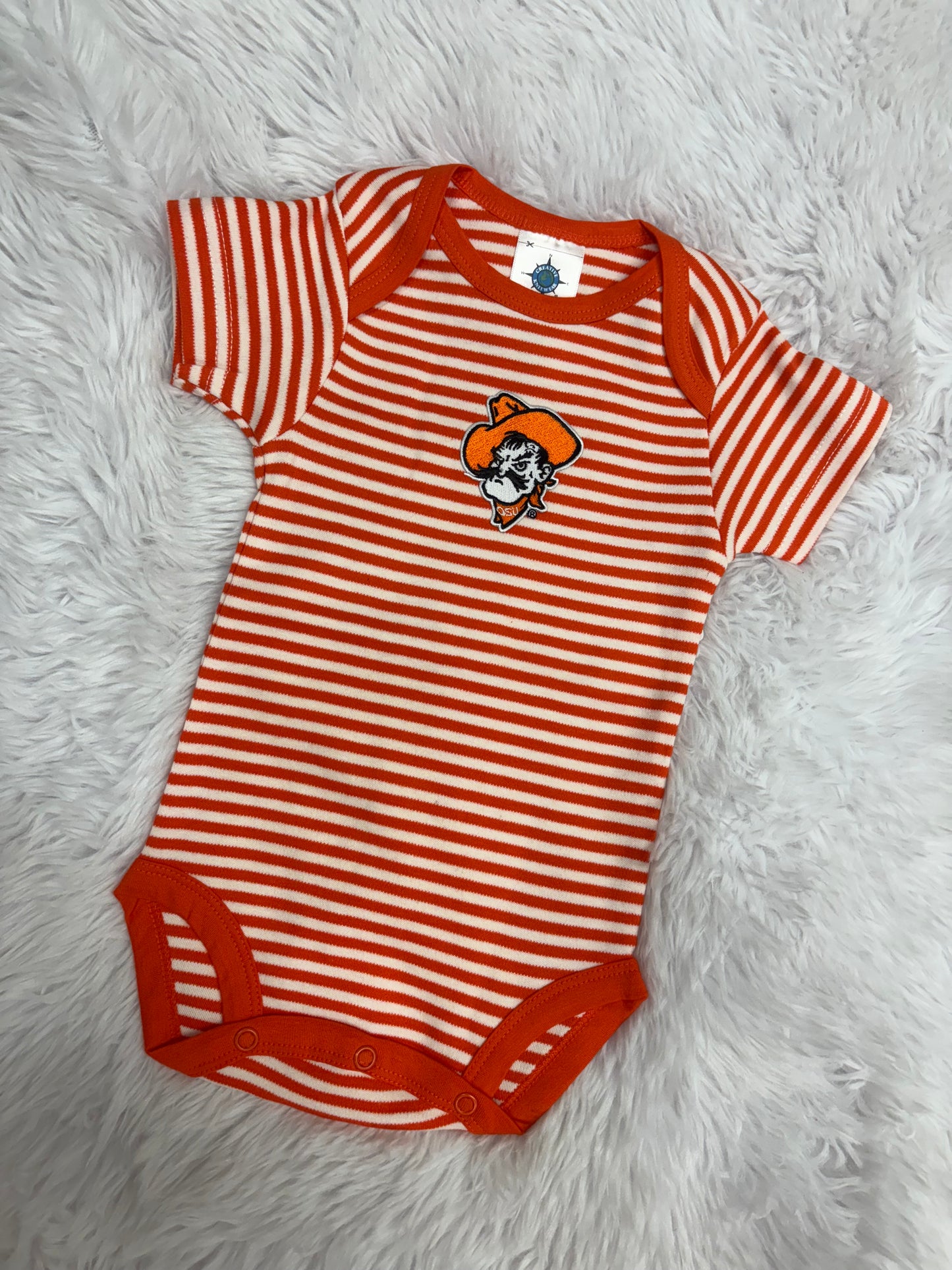 Pistol Pete Bodysuit - Orange Stripe