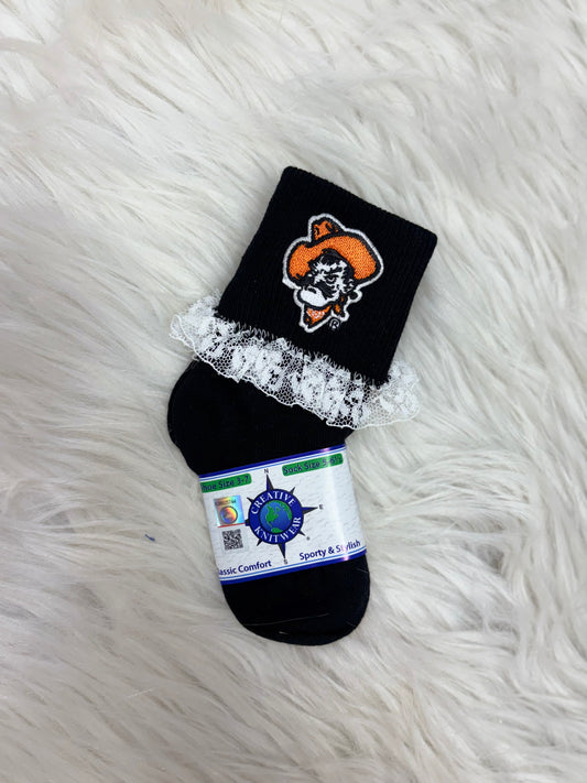 Anklet Lace Sock - Black - Pistol Pete