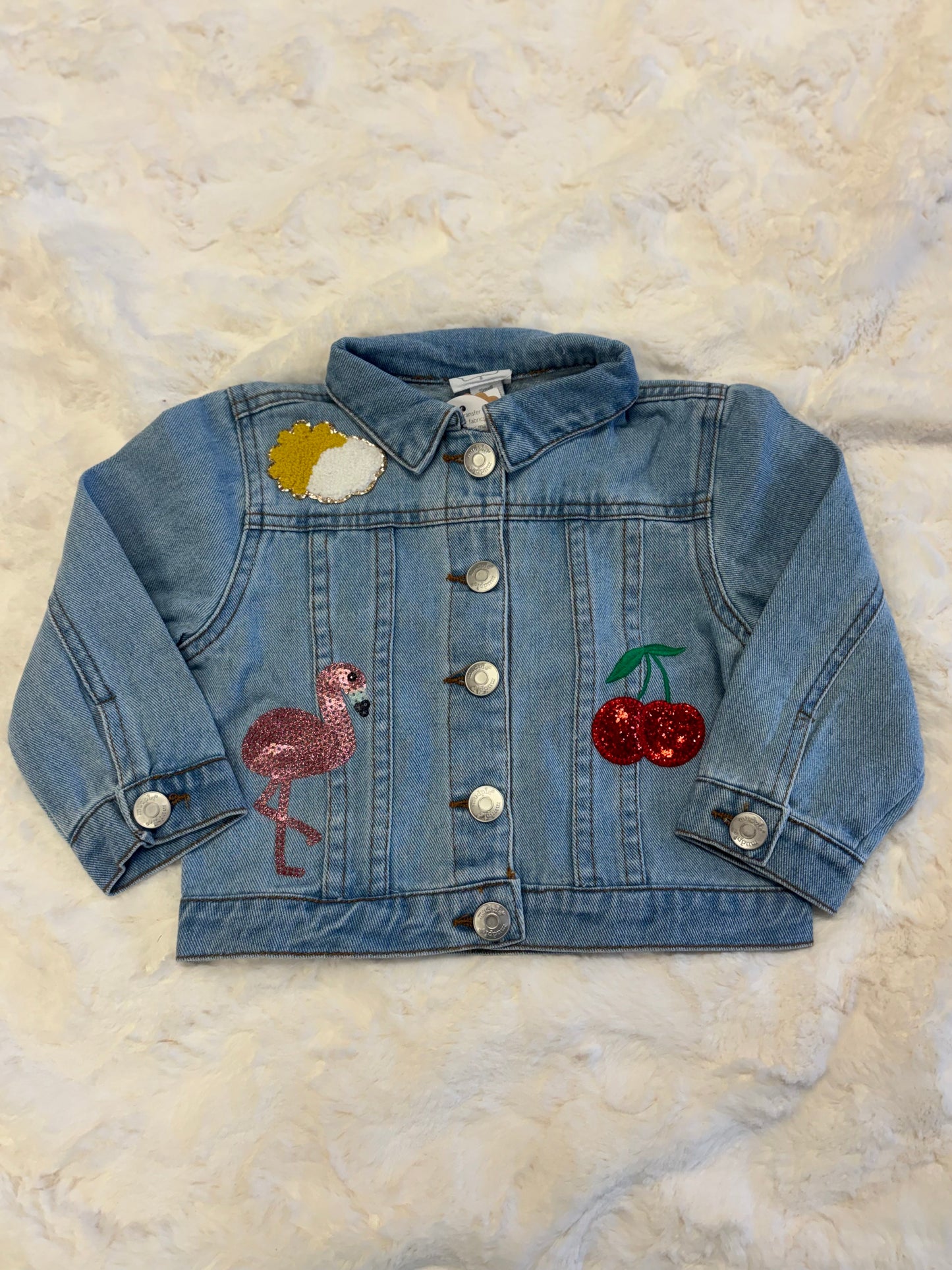 Glitter Patch Denim Jacket