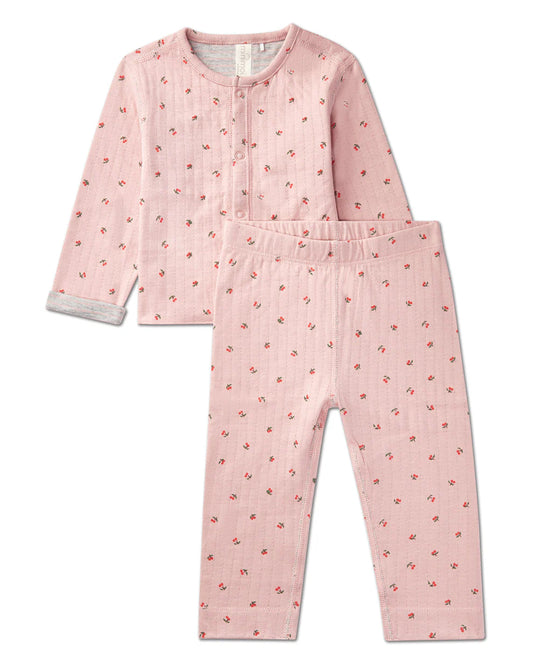 Sweet Cherry Reversible 2 Piece Set-Pink