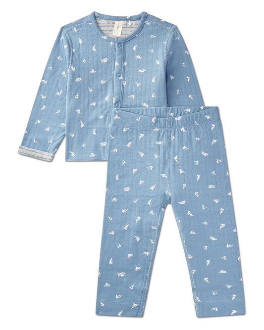 Sail Away Reversible 2 Piece Set-Blue