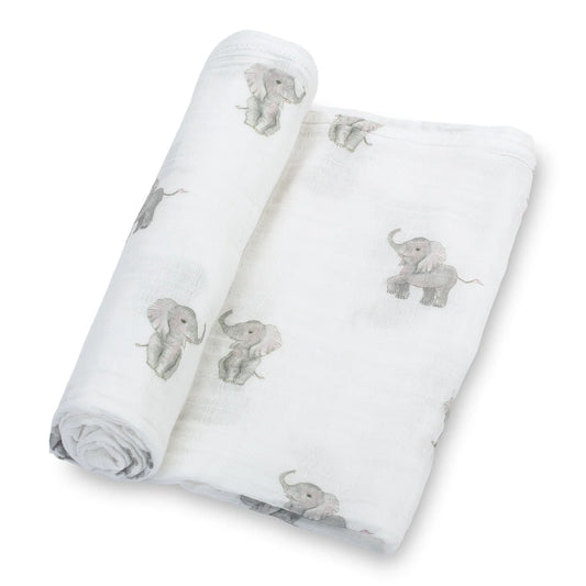 Elephantastic Muslin Cotton Swaddle Blanket