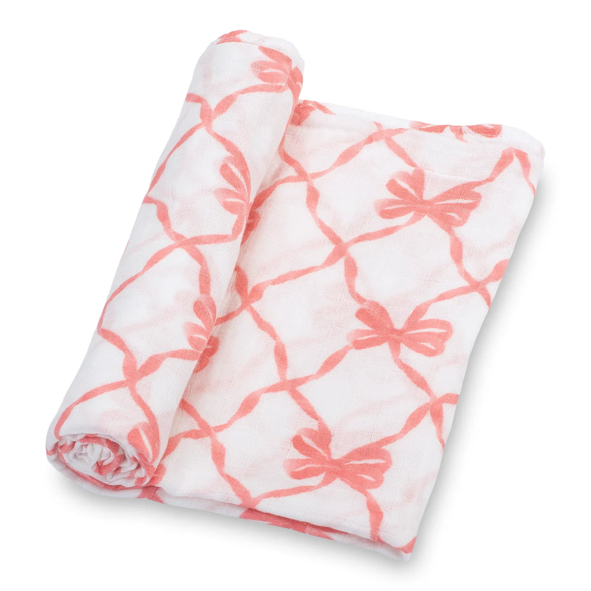 Beautiful Bows Muslin Cotton Swaddle Blanket