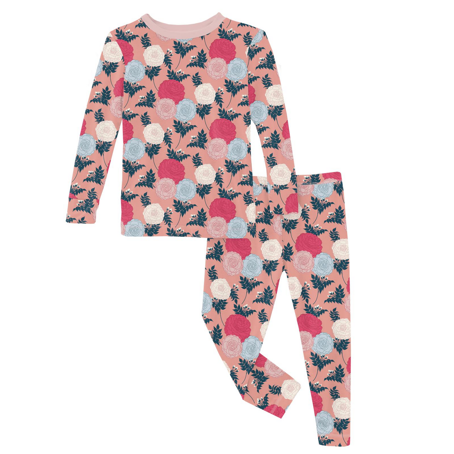 Blush Enchanted Floral Print Long Sleeve Pajama Set