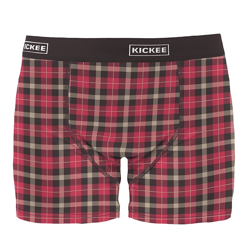 90's Plaid Men's Print Boxer Brief