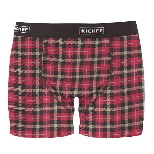 90's Plaid Men's Print Boxer Brief