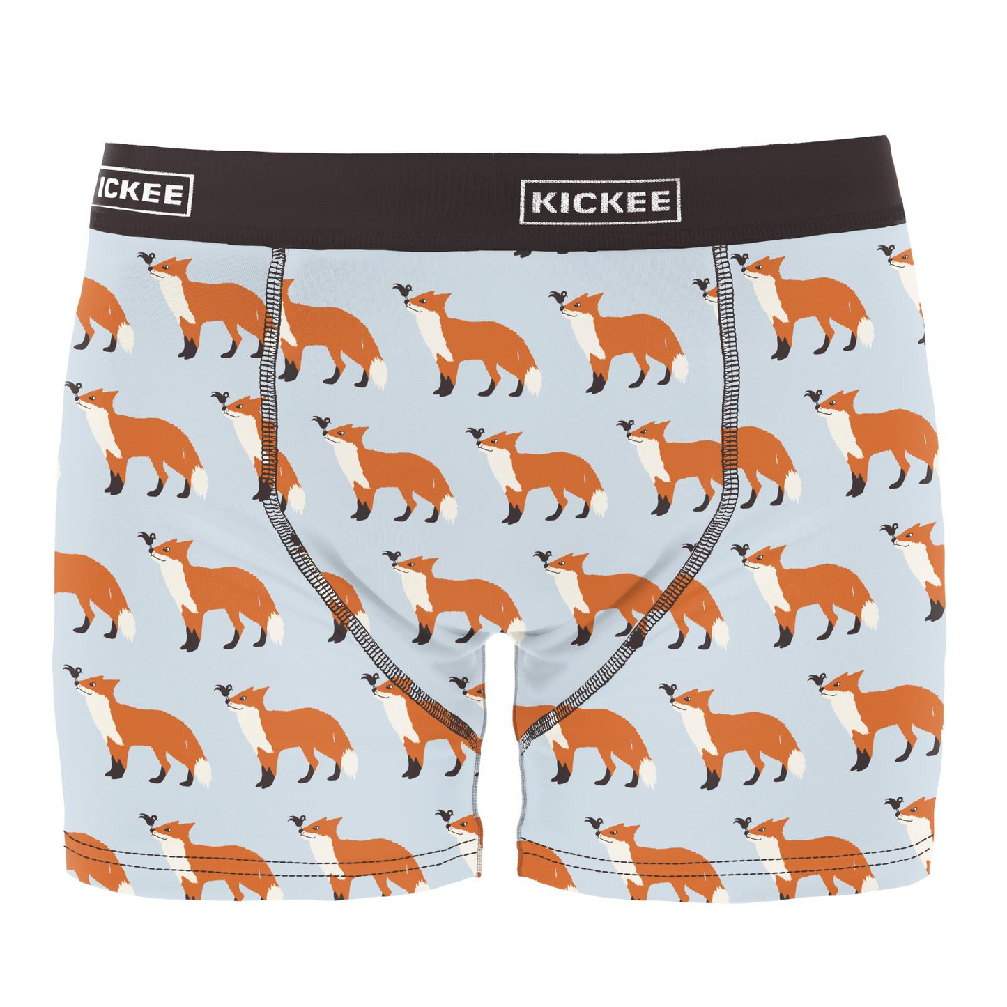 Illusion Blue Fox & The Crow Men's Print Boxer Brief