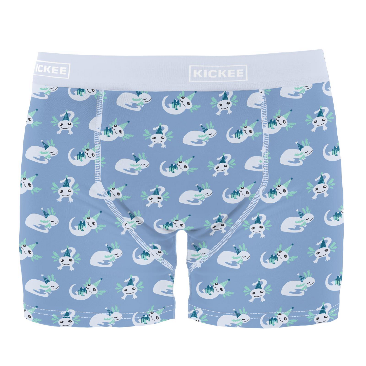 Dream Blue Axolotl Men's Print Boxer Brief
