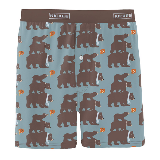 Stormy Sea Three Naughty Bears Men's Print Boxer Shorts