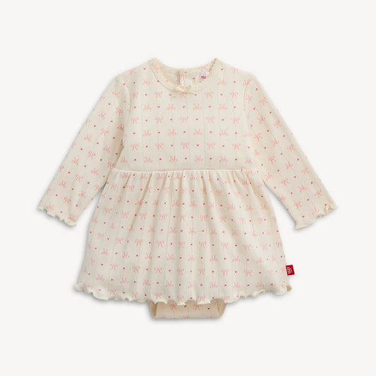 Heart & Bow | Pointelle Magnetic Bodysuit Dress