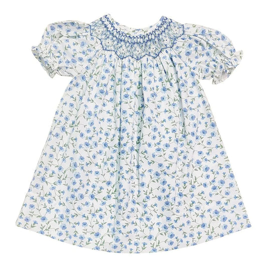 Glory Blue | Floral Smocked Dress