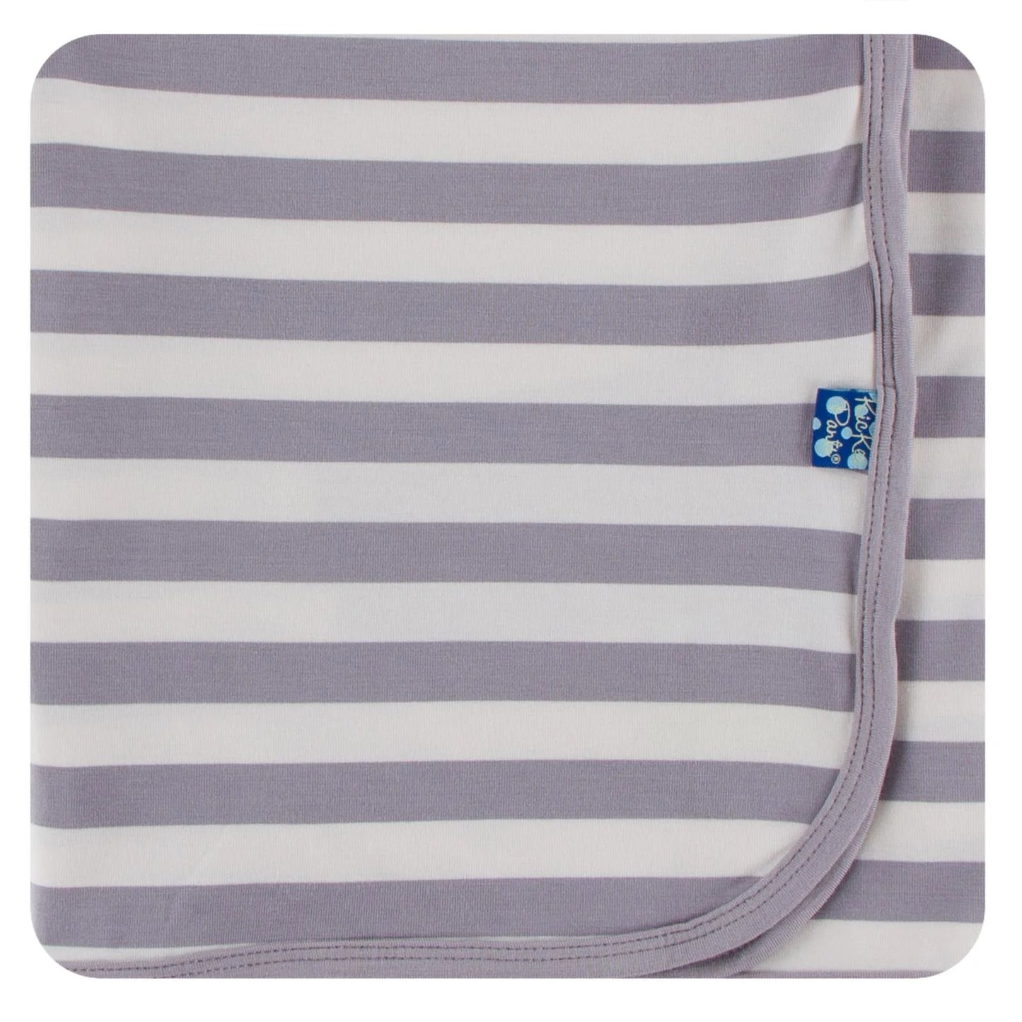 Feather Contrast Stripe Swaddling Blanket