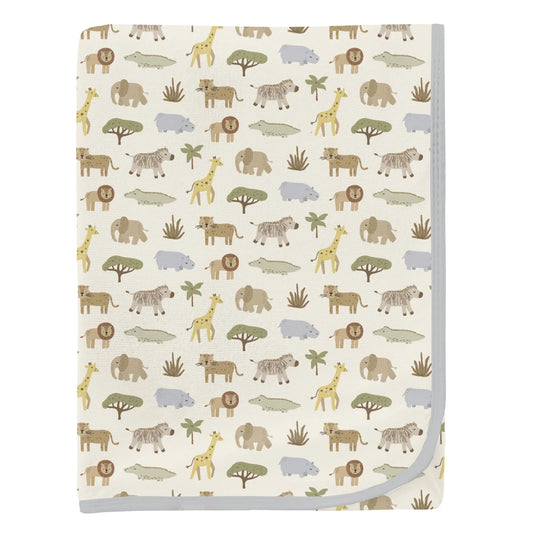 Swaddling Blanket | Natural Mini Safari (one size)