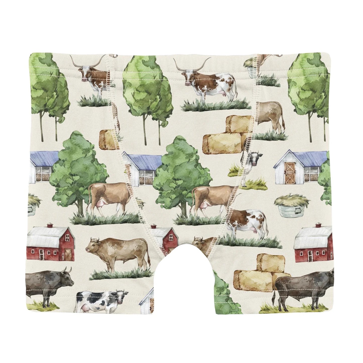 Boy's Boxer Brief | Natural Grazing Cows