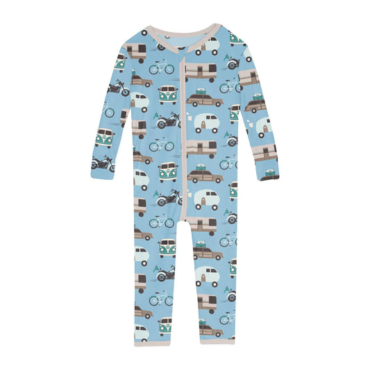 Seaside Blue on the Way Convertible Sleeper with Zipper