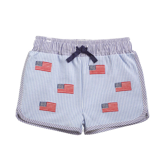 Embroidered Flag | Swim Trunks