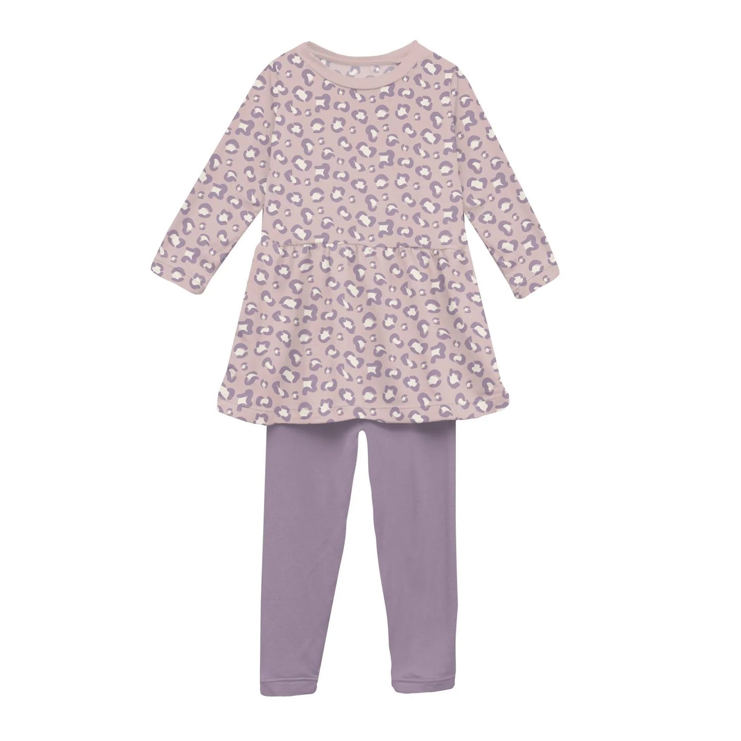 Long Sleeve Playtime Outfit Set | Baby Rose Cheetah Print