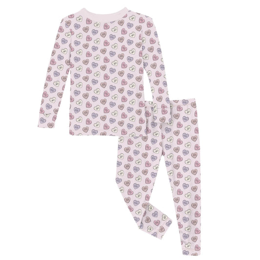 Long Sleeve Pajama Set | Candy Hearts