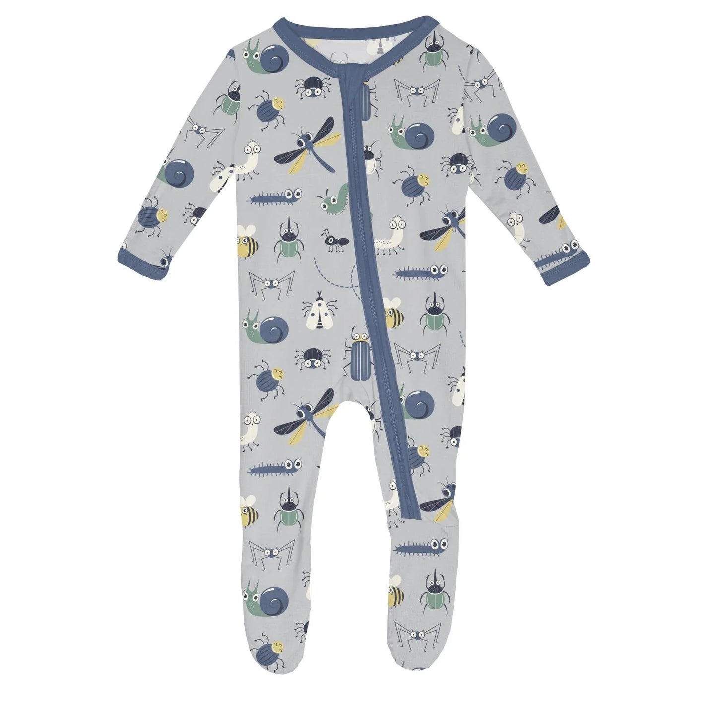 Dove Bugs | Footie with 2 Way Zipper