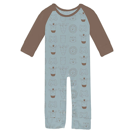 Spring Sky Animals | L/S Raglan Romper