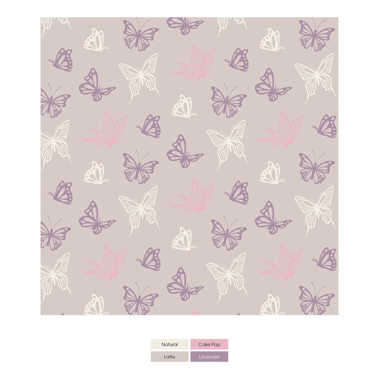 Latte Butterflies Print Convertible Sleeper with Zipper