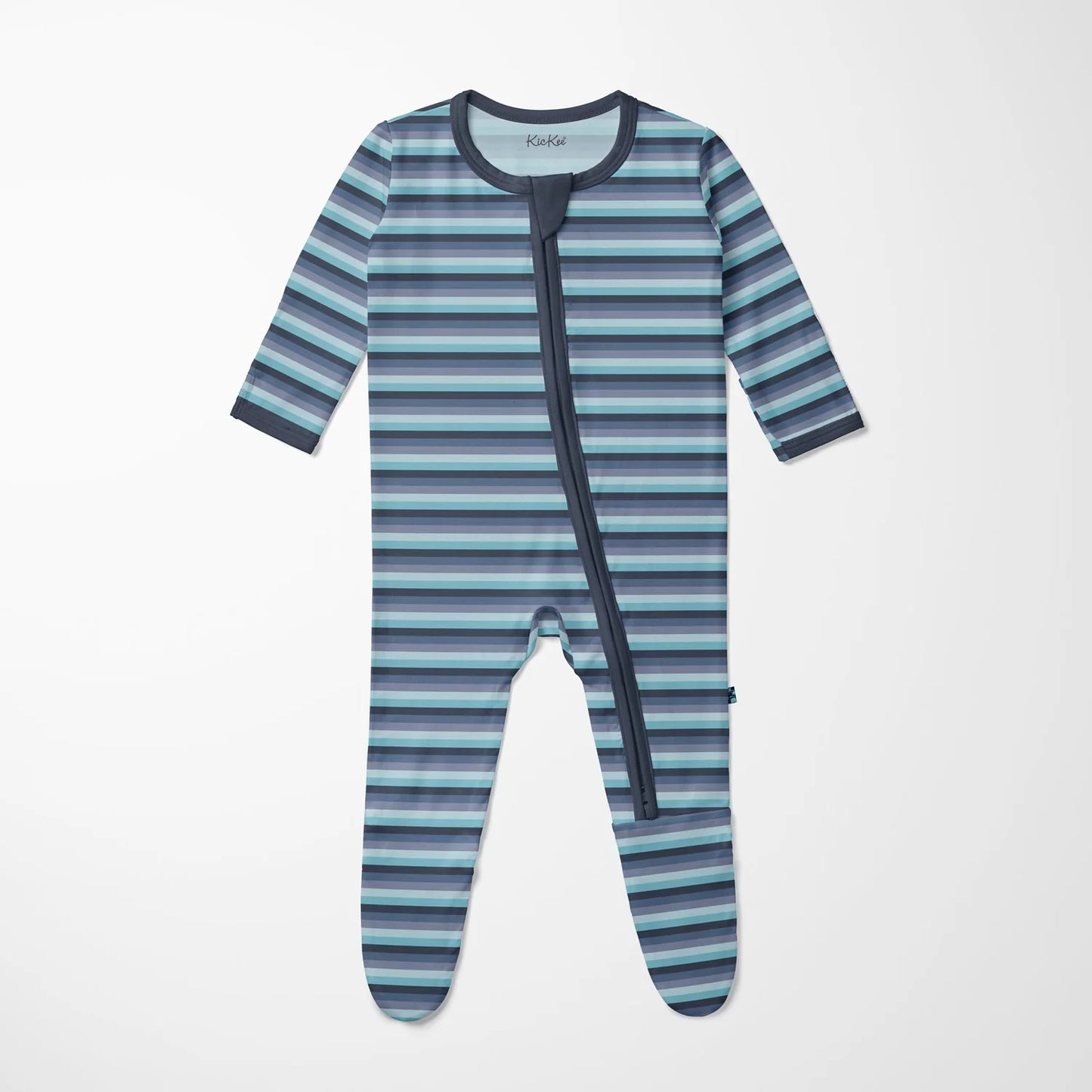 2 Way Zipper Footie | Moonlight Bay Stripe