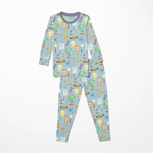 Long Sleeve Pajama Set | Spring Sky Science