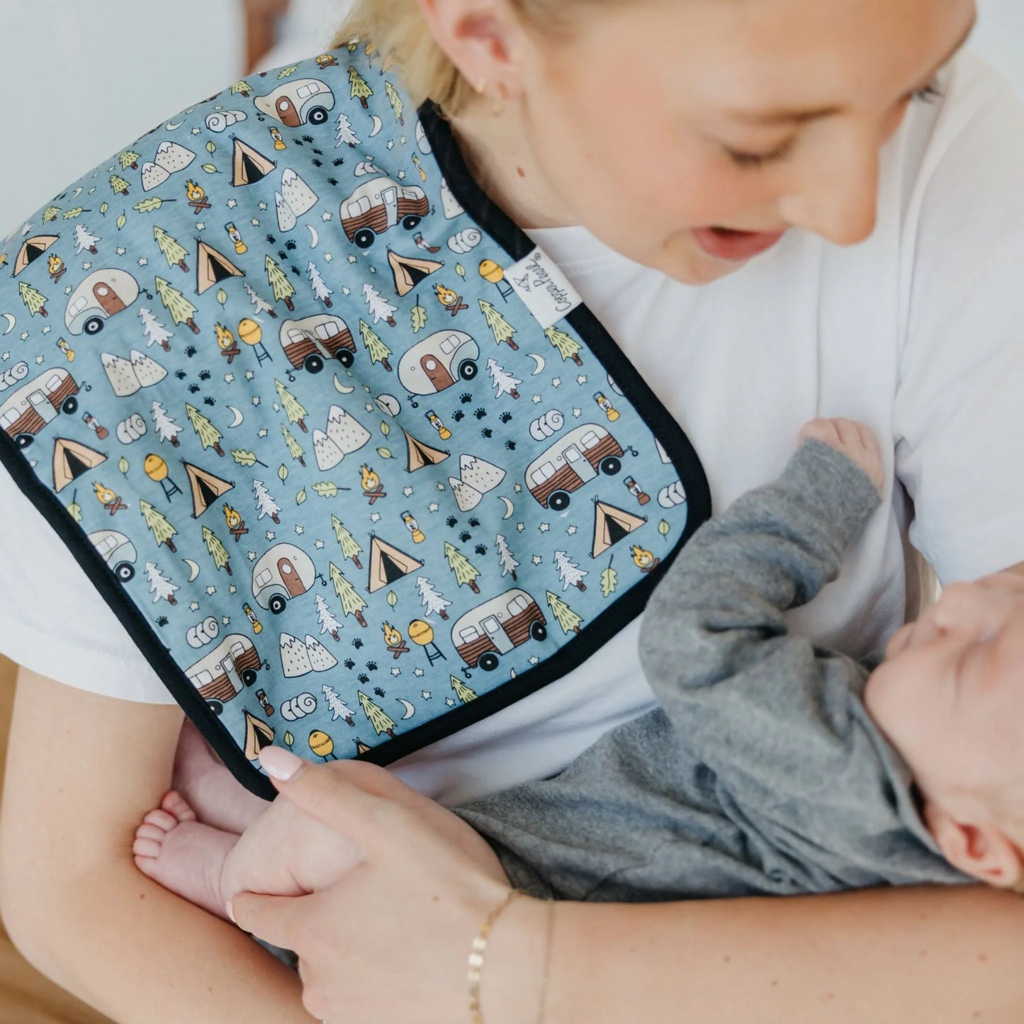 Copper Pearl Single Burp Cloth - Bridger