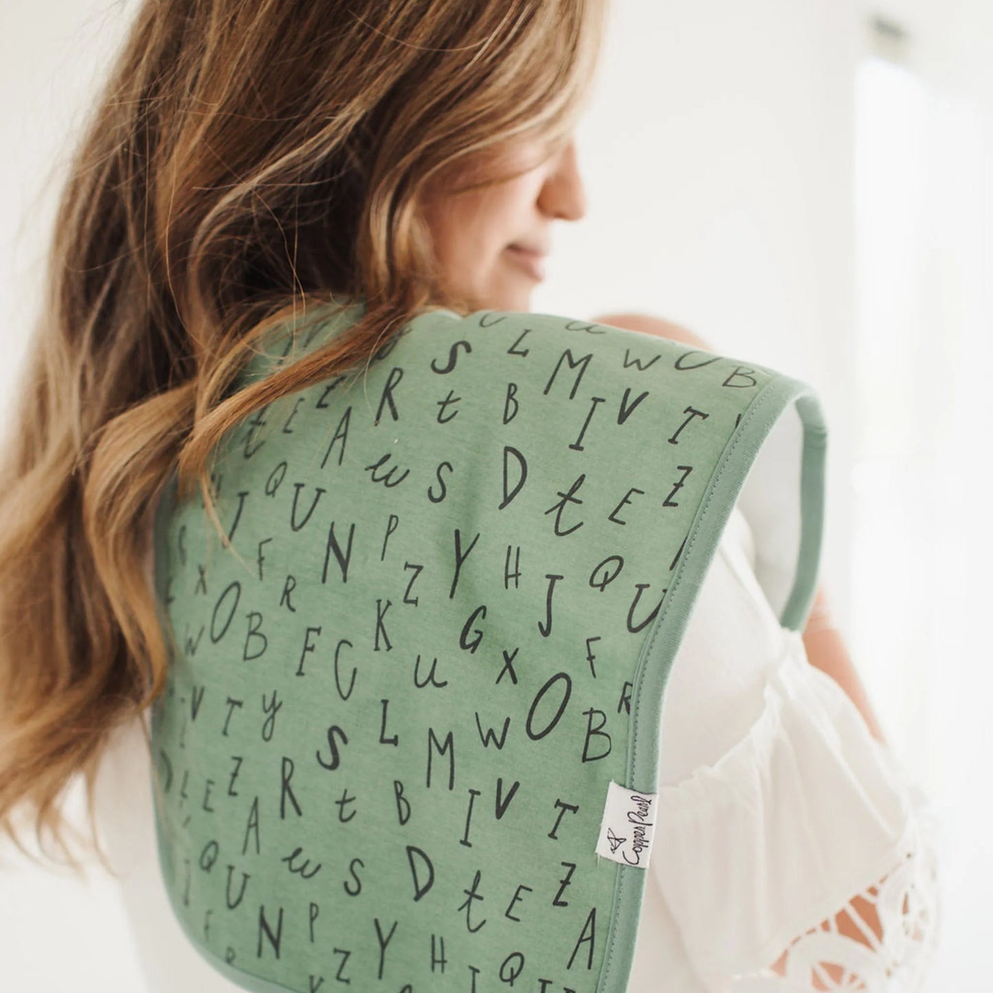 Copper Pearl Single Burp Cloth - Chip