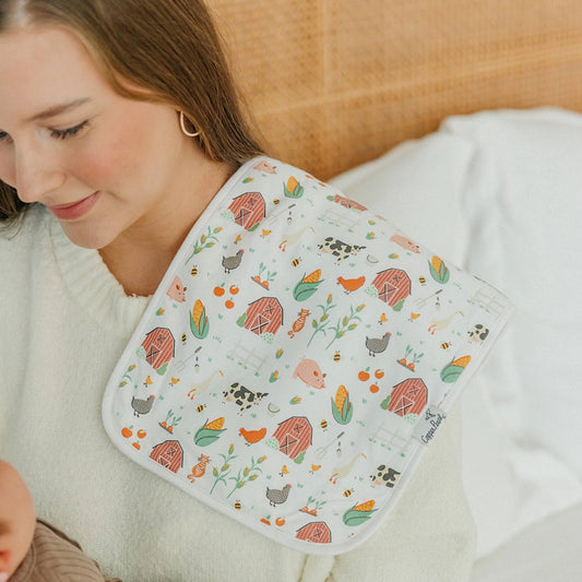 Copper Pearl Single Burp Cloth - Farmstead