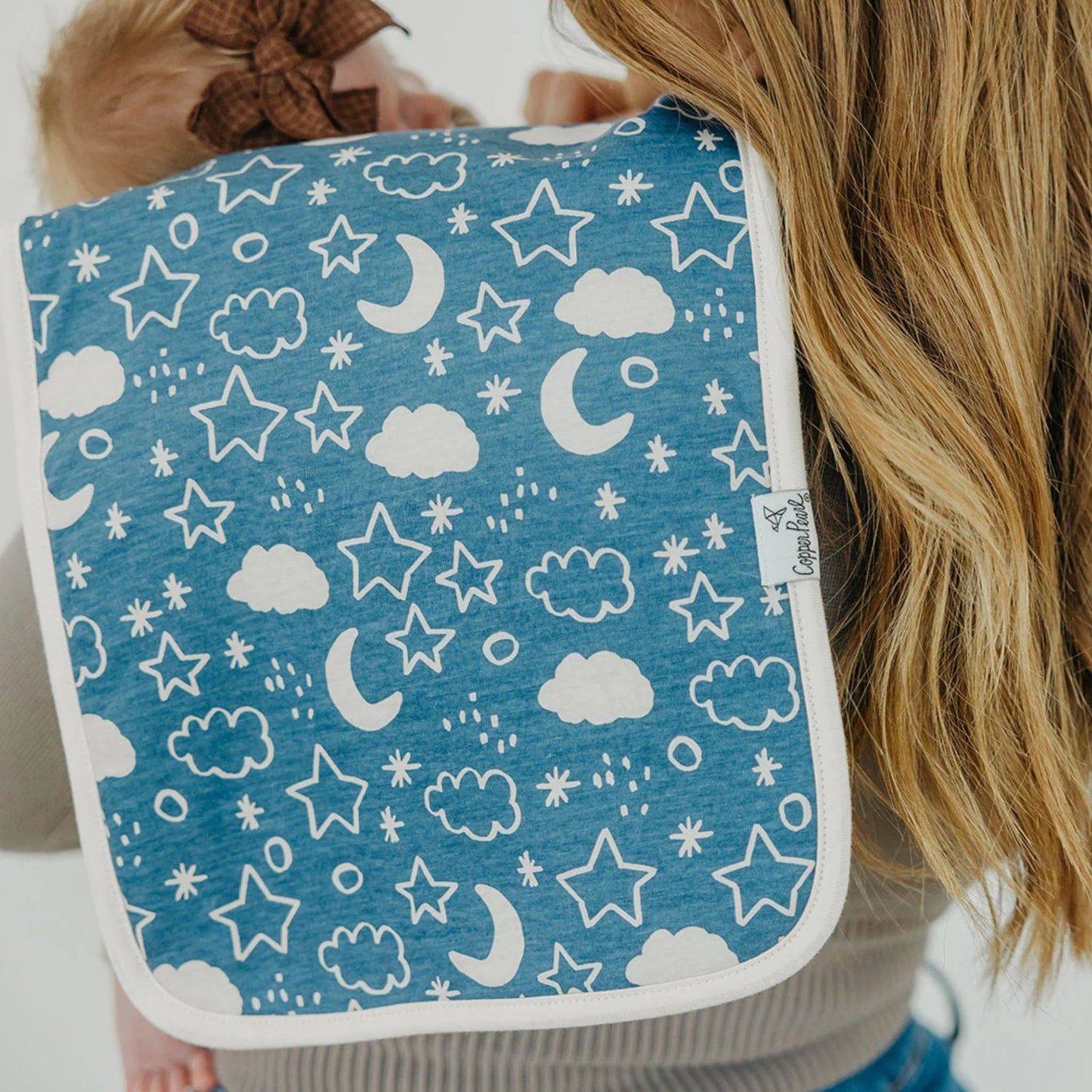 Copper Pearl Single Burp Cloth - Rufus