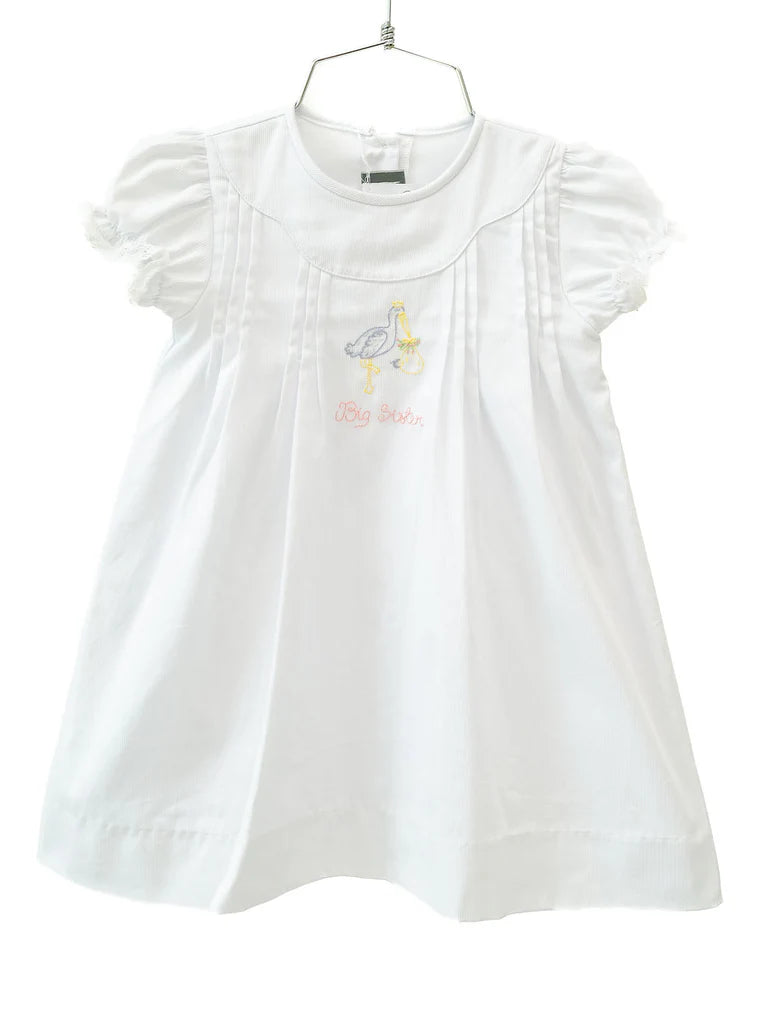 Big Sister Stork | Embroidered Dress