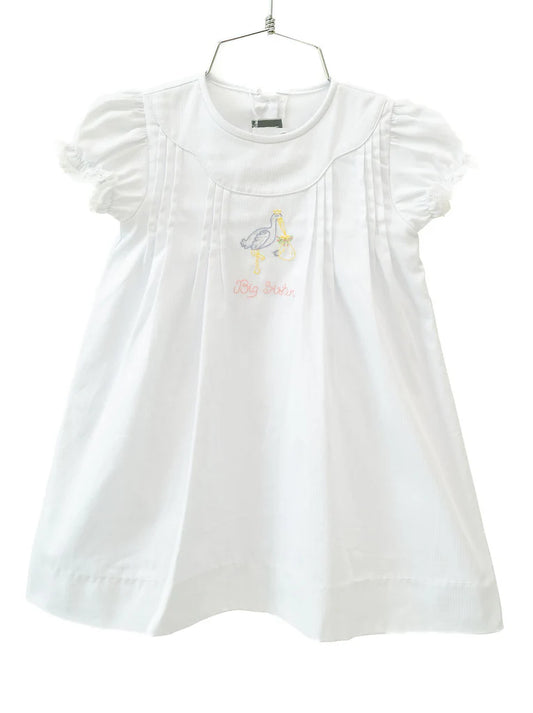 Big Sister Stork | Embroidered Dress