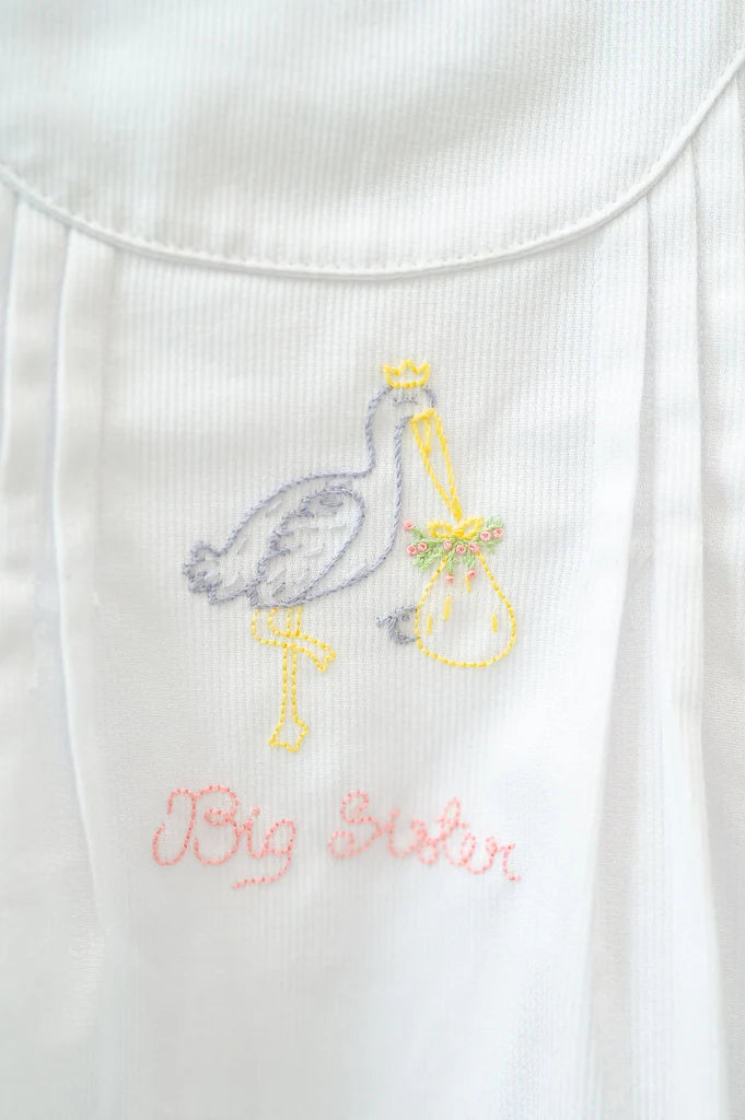 Big Sister Stork | Embroidered Dress