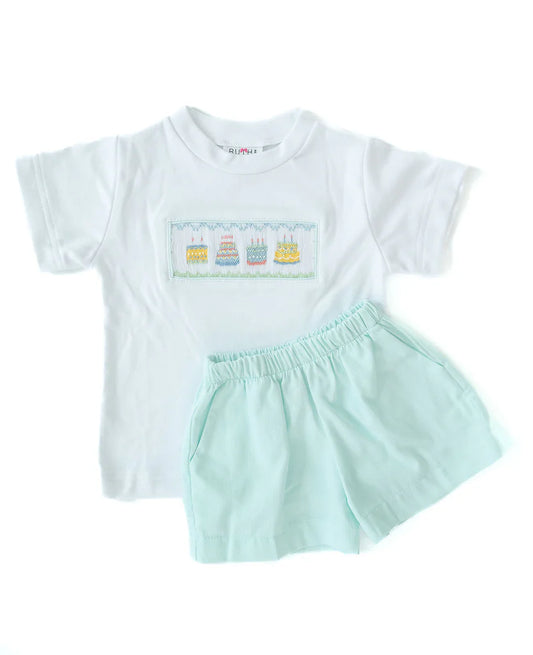 Mint Green Birthday | T-Shirt/Shorts Set