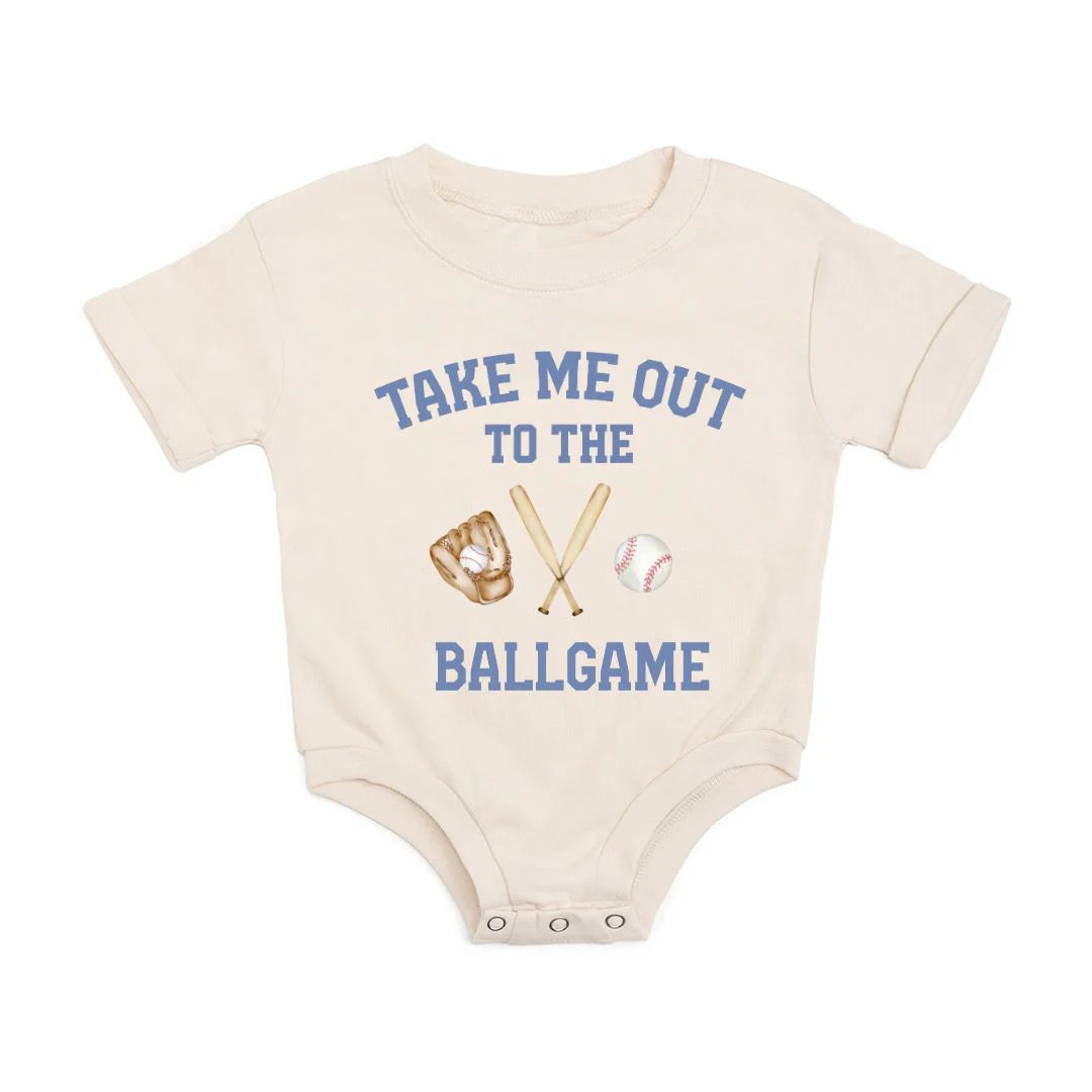 Take Me Out To The Ballgame | Short Sleeve Romper