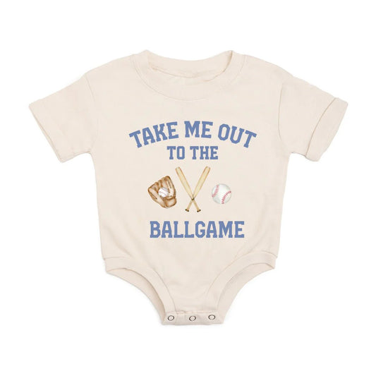 Take Me Out To The Ballgame | Short Sleeve Romper