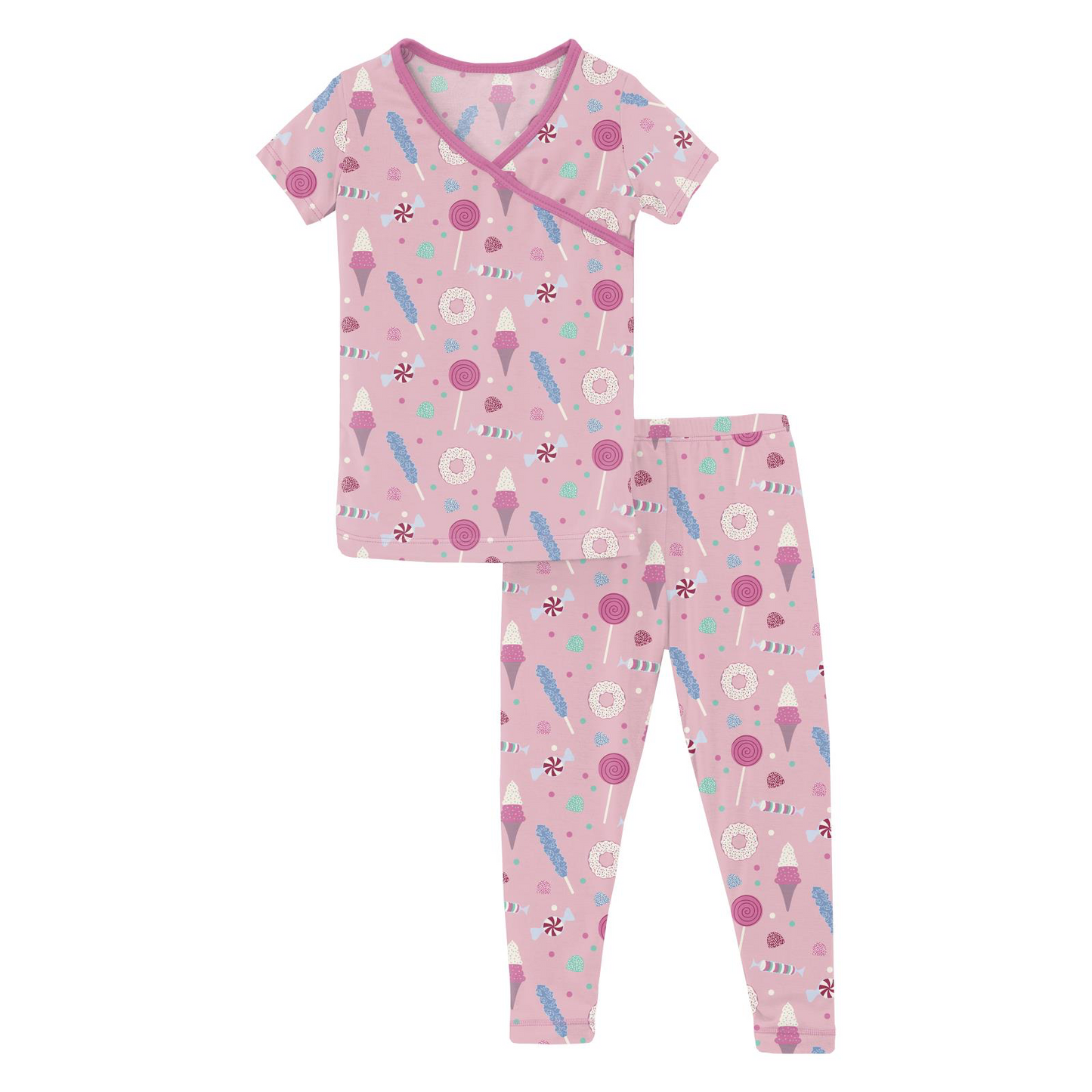 Cake Pop Candy Dreams Short Sleeve Kimono Pajama Set