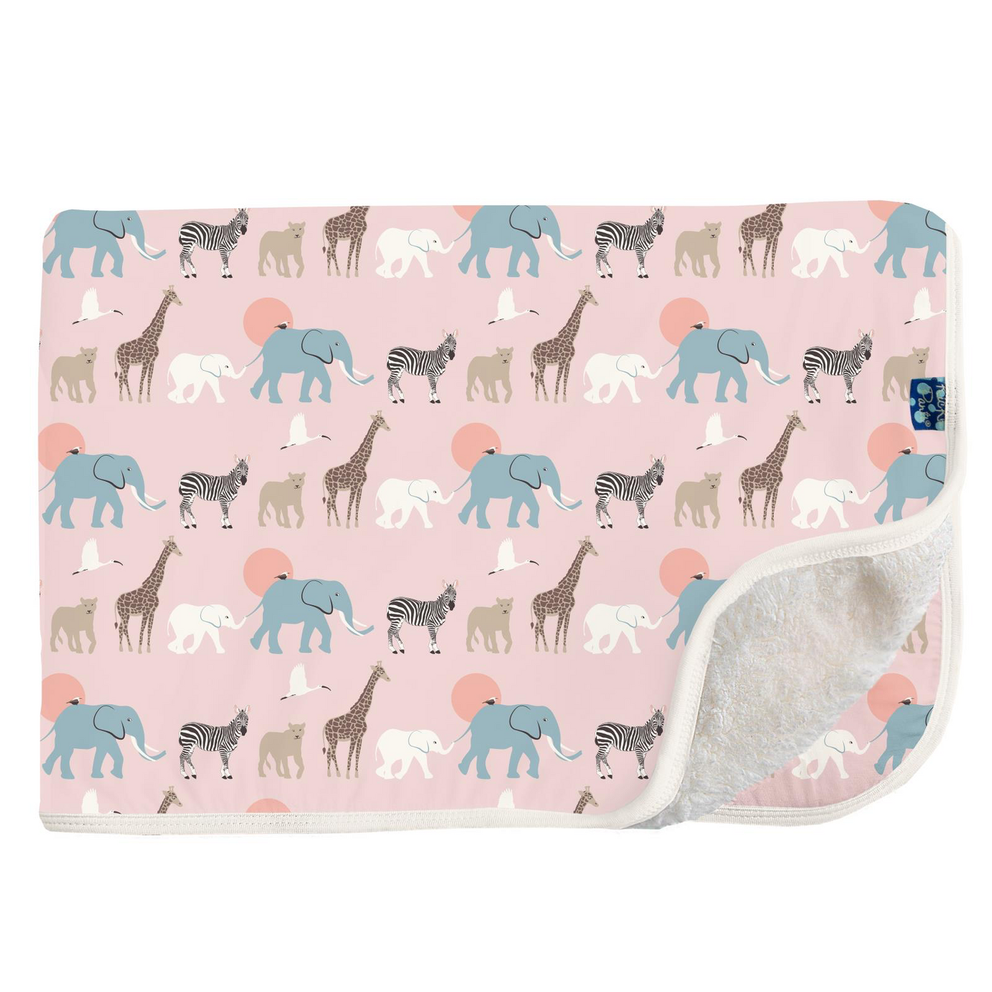 Baby Rose Just So Animals Sherpa-Lined Stroller Blanket