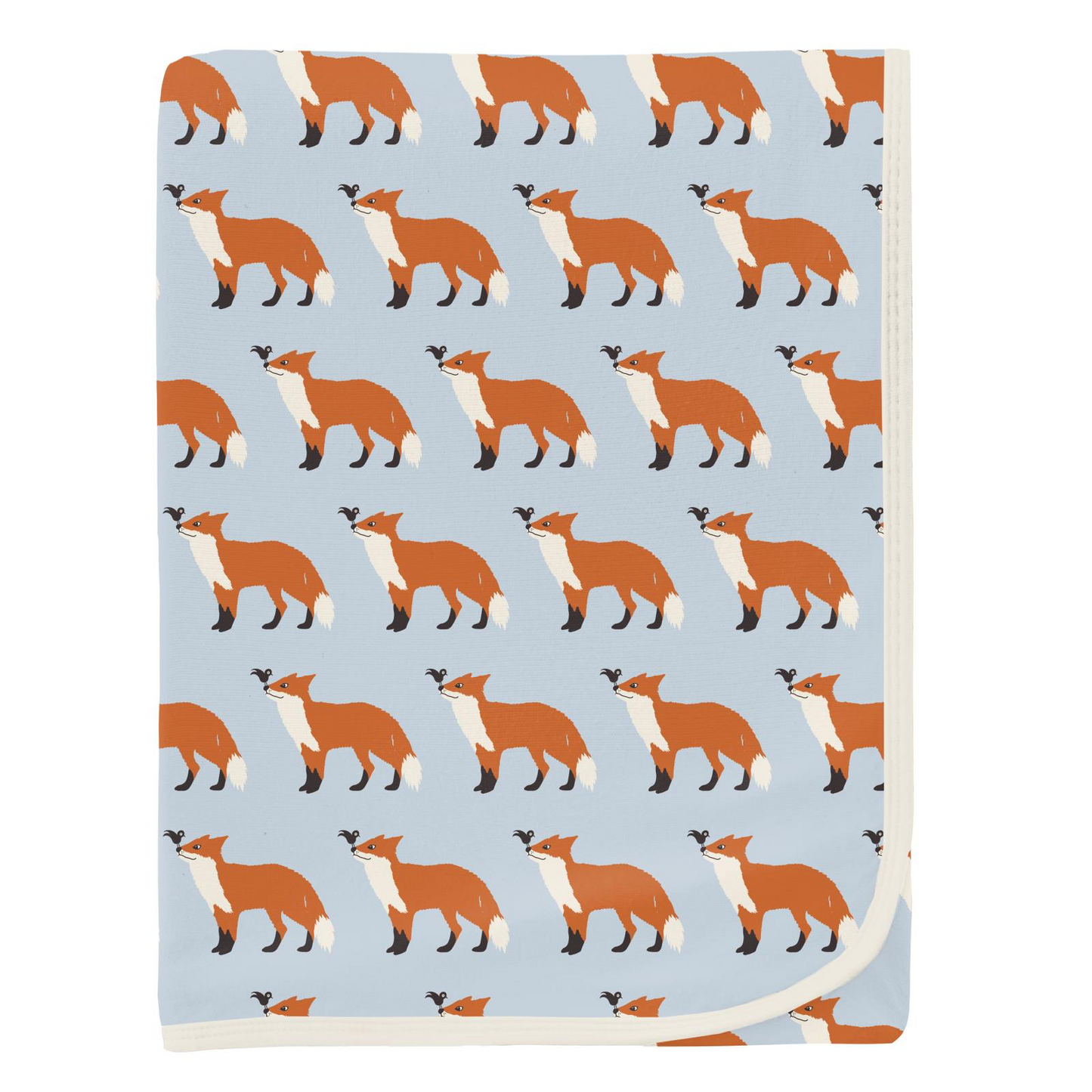 Illusion Blue Fox & The Crow Swaddling Blanket