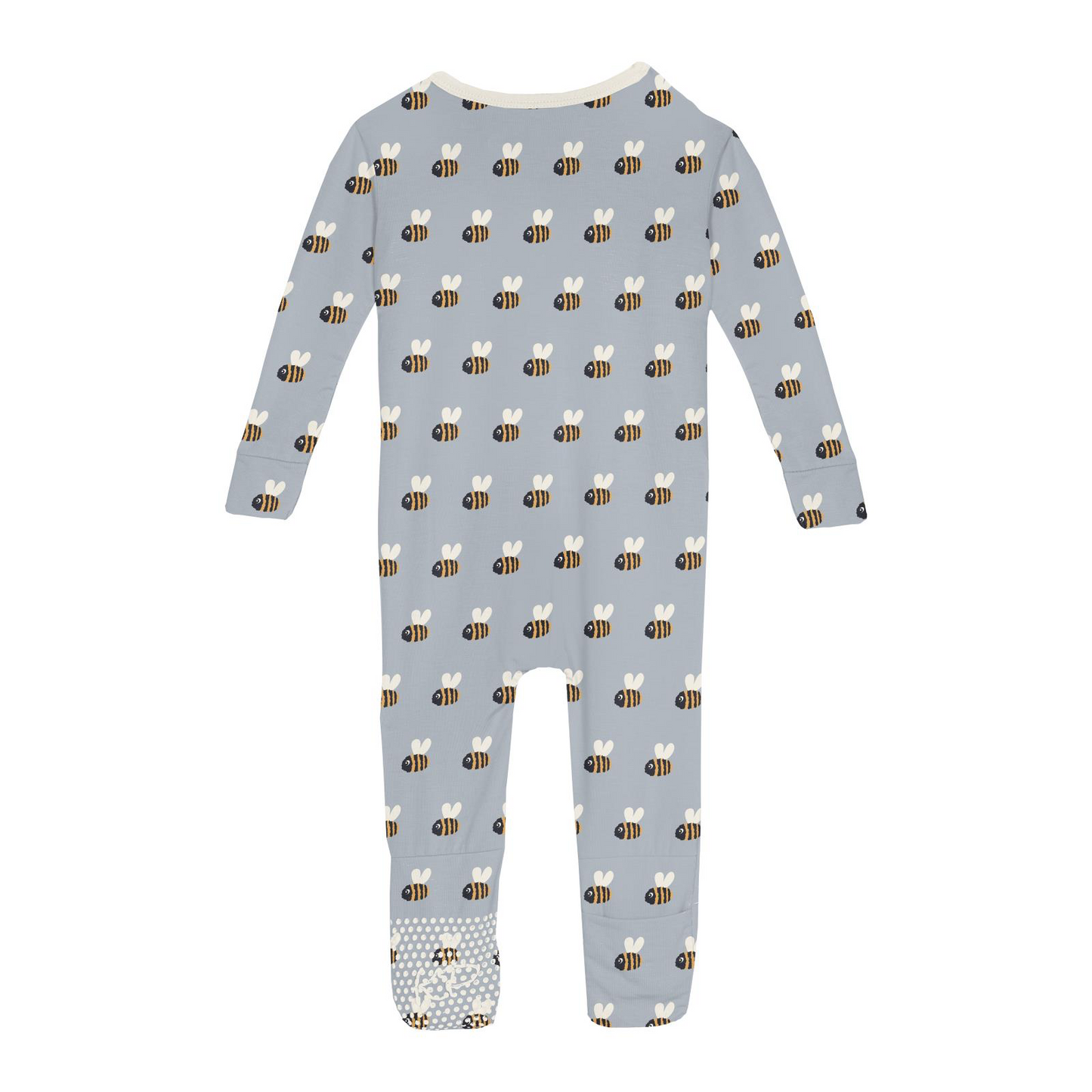 Pearl Blue Baby Bumblebee Convertible Sleeper with Zipper