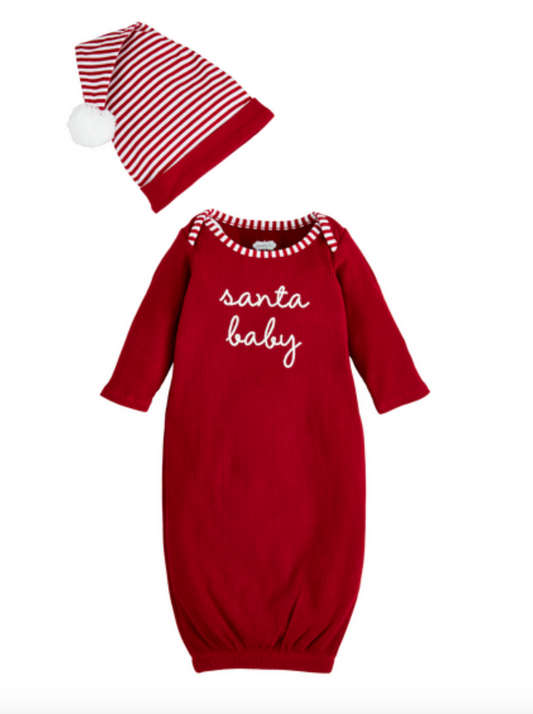 Santa Baby Gown & Hat Set