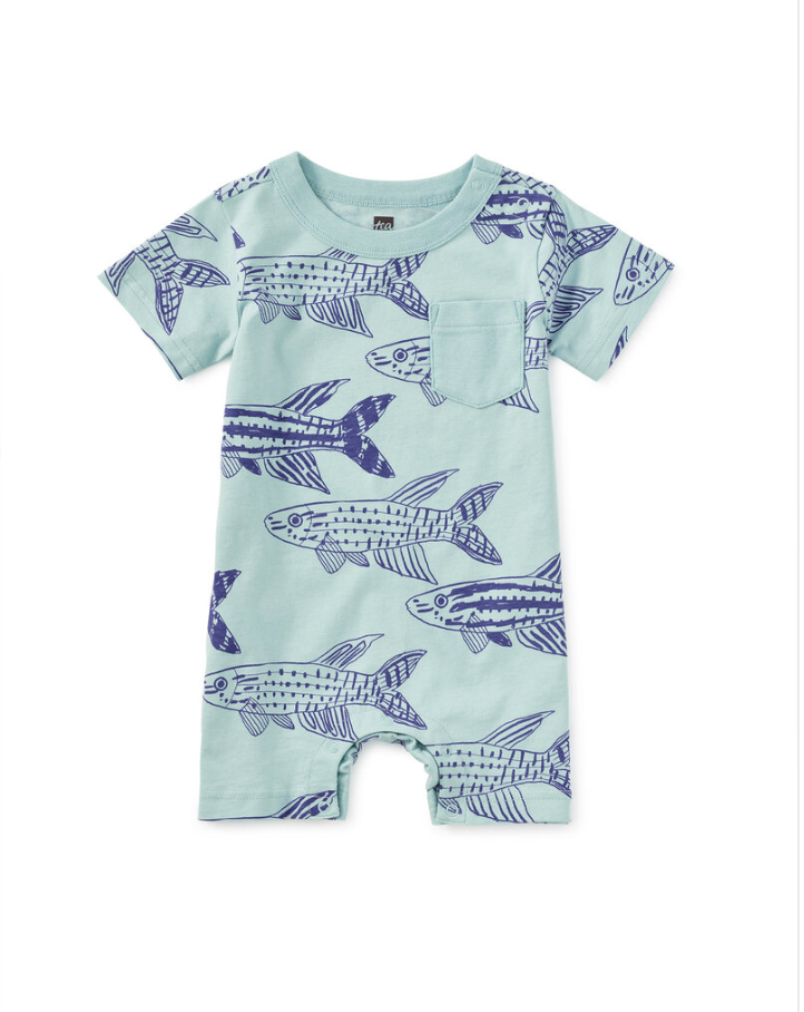 Brazilian Killifish Shortie Baby Romper