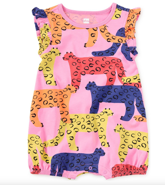 Bright Jaguars Flutter Baby Romper