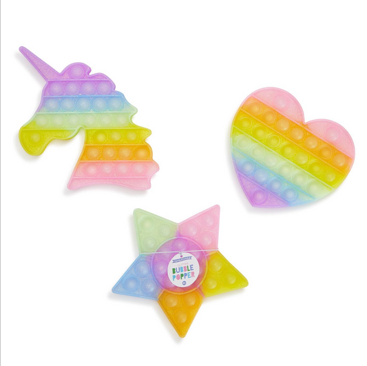 Glitter Bubble Popper | Unicorn, Heart, Star