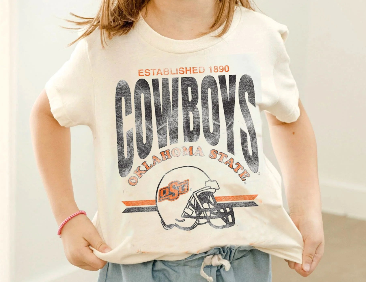 Cowboys OSU Helmet Tee | Ivory