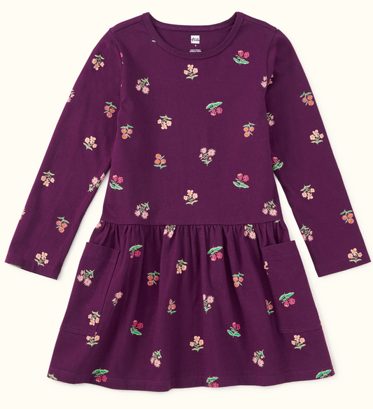 Midnight Posy | Long Sleeve | Pocket Dress