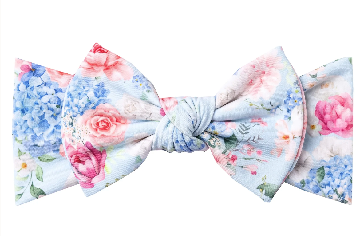 Copper Pearl Knit Headband Bow | Genevieve
